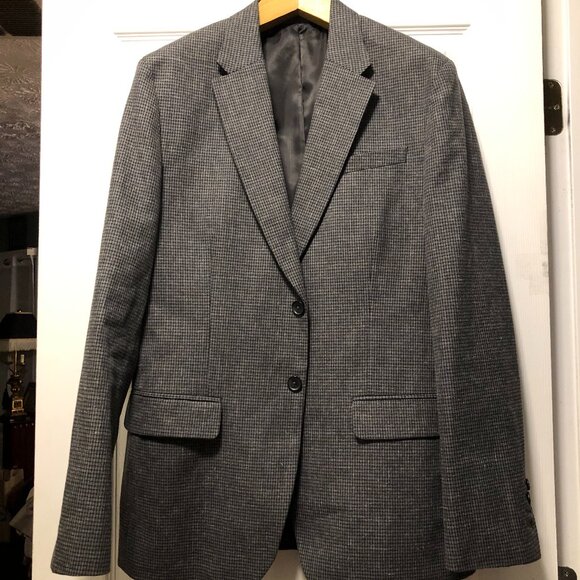 Calvin Klein men's gray 100%cotton sport coat jacket blazer size: L